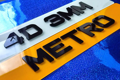 4D Metro 50mm Show Number Plates