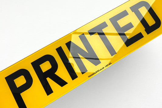 ROAD LEGAL Printed Plain Number Plates