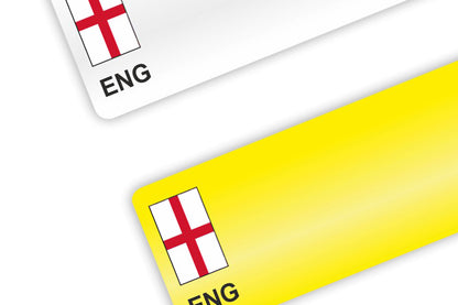 ROAD LEGAL Printed Number Plates with ENG Side Badge