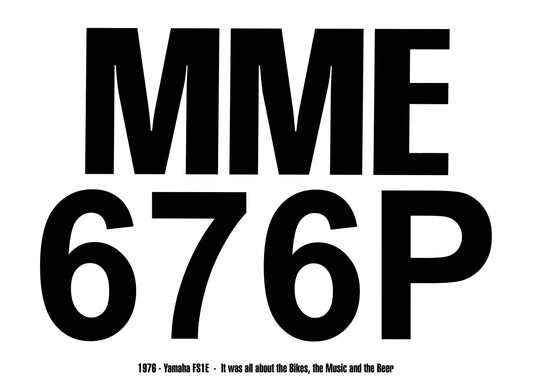 Motorcycle Number Plate (9″X7″) Custom plate Design for David