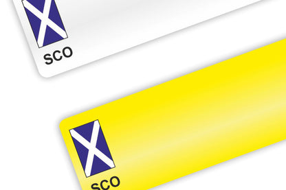 ROAD LEGAL Scottish Saltire Number Plates  St. Andrew’s Cross  SCO